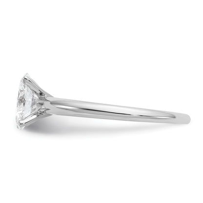 14K White Gold 1 carat Certified Lab Grown Diamond VS+ F+ Oval Complete Solitaire Engagement Ring