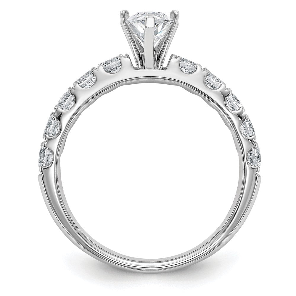 14K White Gold Certified 1 3/4 carat Lab Grown Diamond VS+ F+ Marquise Complete Engagement Ring