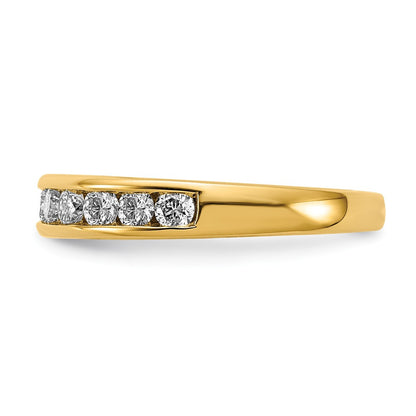 14K Yellow Gold 3/4 carat Lab Grown Diamond VS+ F+ Complete Channel Set Wedding Band Ring