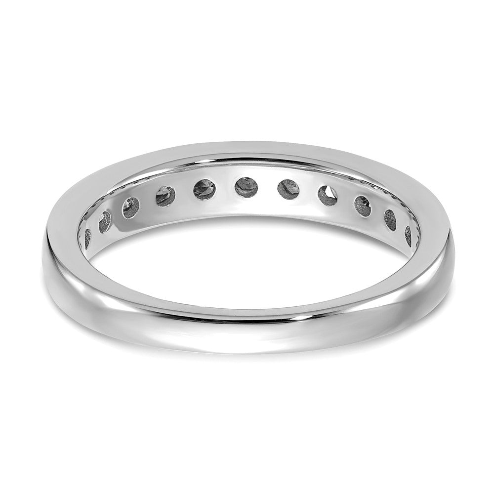 14K White Gold 3/4 carat Lab Grown Diamond VS+ F+ Complete Channel Set Wedding Band Ring