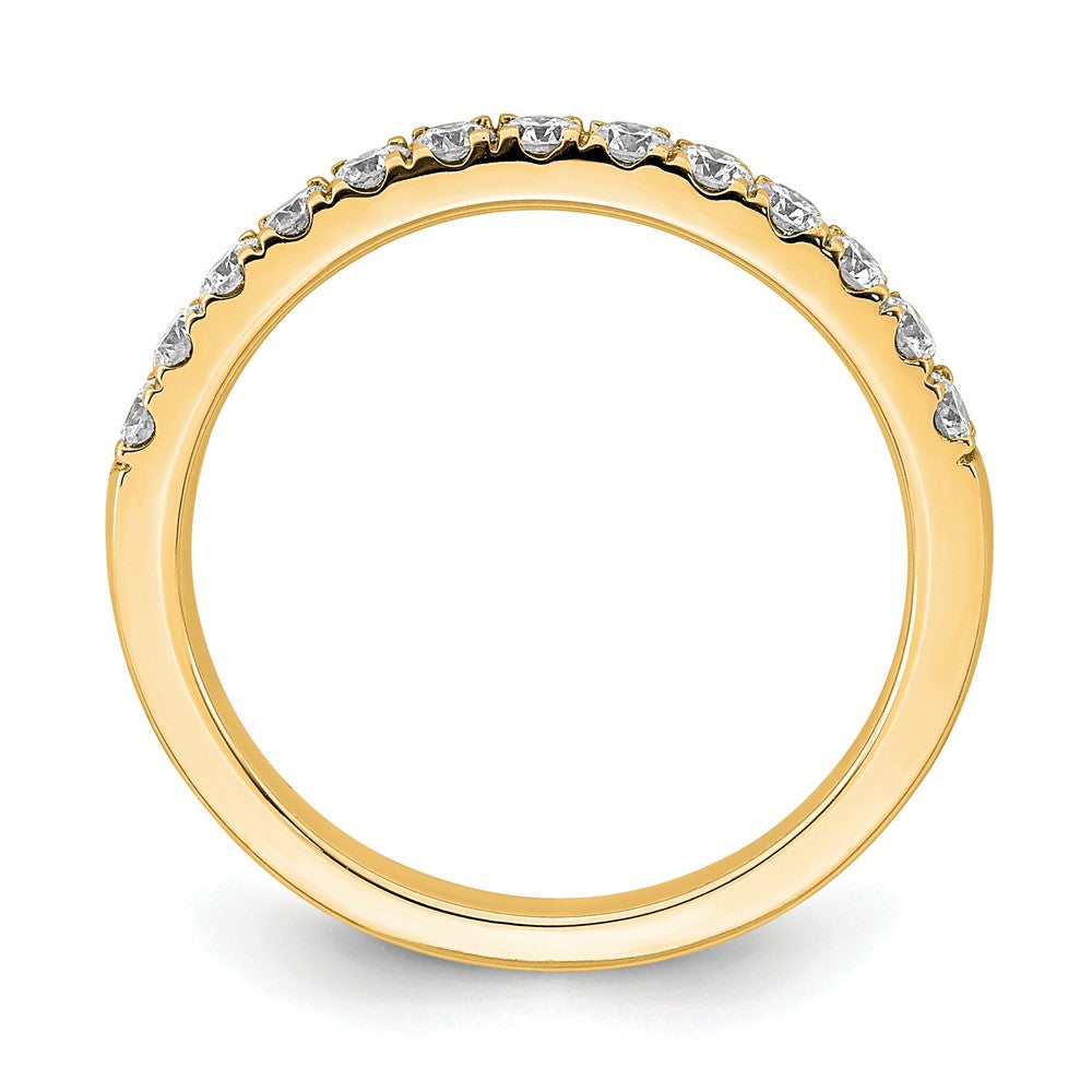 True Origin 14K Yellow Gold 1/2 carat Lab Grown Diamond VS+ F+ Complete Wedding Band Ring
