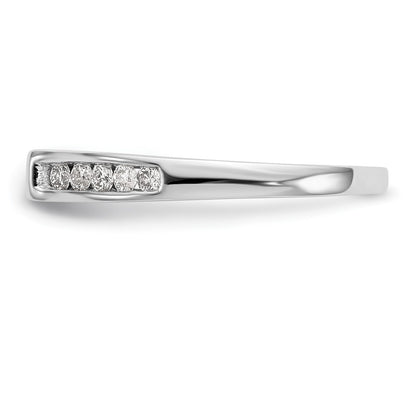 14K White Gold Peg Set 1/4 carat Channel-set Diamond Semi-mount Engagement Ring
