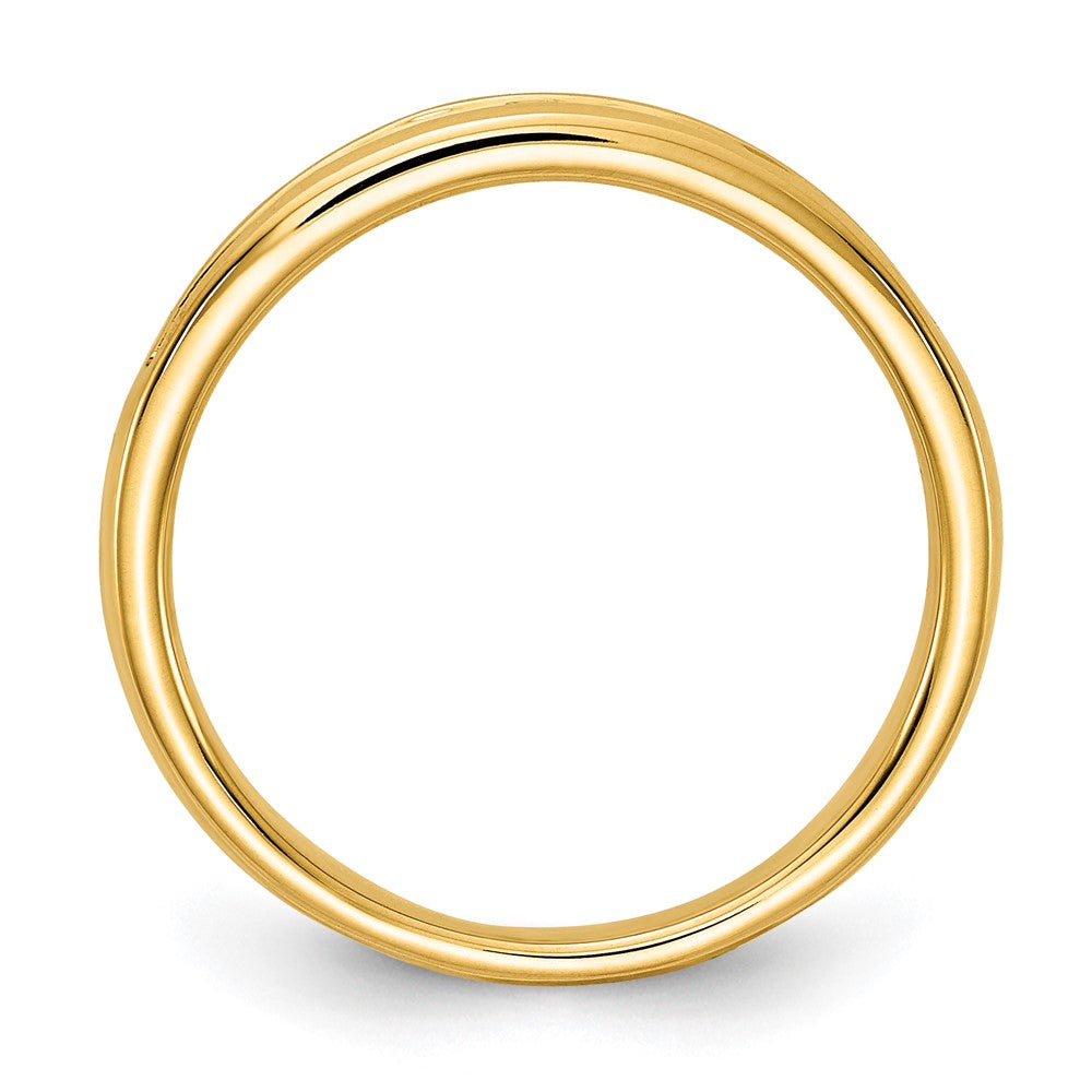 14K Yellow Gold 1/3 carat Lab Grown Diamond VS+ F+ Complete Channel Set Wedding Band Ring