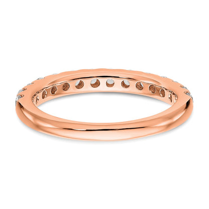 True Origin 14K Rose Gold 3/4 carat Lab Grown Diamond VS+ F+ Complete Wedding Band Ring
