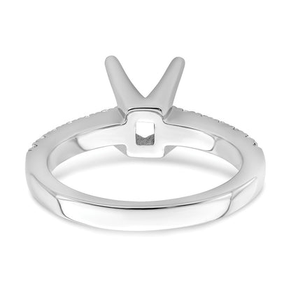 True Origin 14K White Gold 3/8 carat Lab Grown Diamond VS+ F+ Semi-Mount Princess Engagement Ring