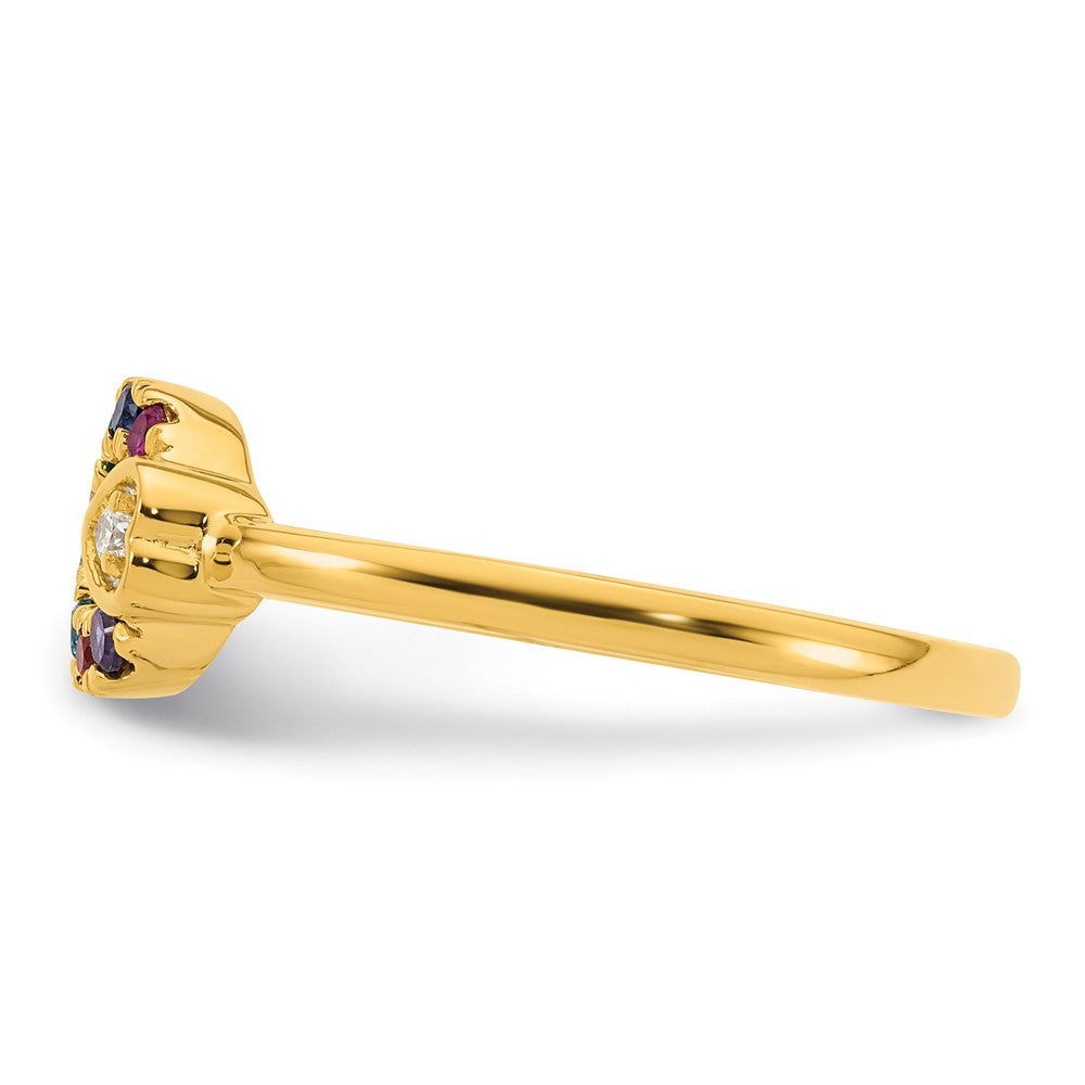 14k White Gold Round Diamond Teardrop Pendant 1/4 Cttw