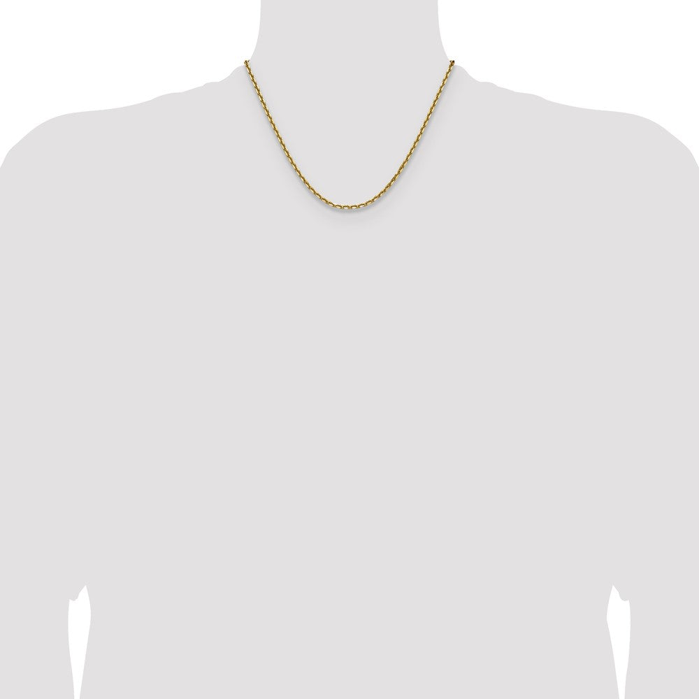 14K Yellow Gold 3.25mm D/C French Link 18 Inch Chain