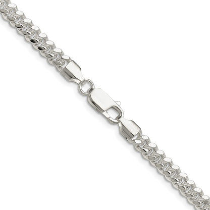 Sterling Silver Polished 5.7mm Domed Curb 22 Inch Chain