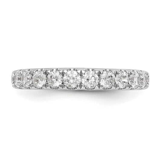 True Origin 14K White Gold 7/8 carat Lab Grown Diamond VS+ F+ Complete Wedding Band Ring