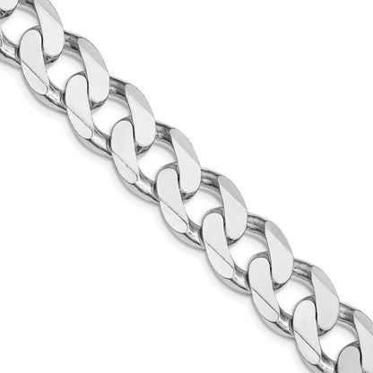 Sterling Silver Rhodium-plated 14.5mm Curb 22 Inch Chain