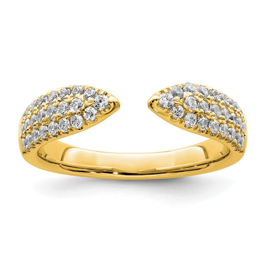 True Origin 14K Yellow Gold 1/2 carat Lab Grown Diamond VS+ F+ Complete Wedding Band Ring