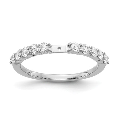 14K White Gold Peg Set 1/2 carat Diamond Semi-mount Engagement Ring