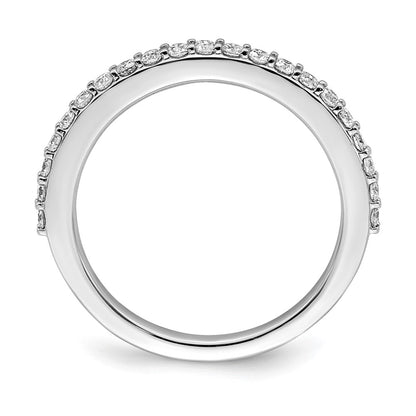 True Origin 14K White Gold 3/8 carat Lab Grown Diamond VS+ F+ Complete Wedding Band Ring