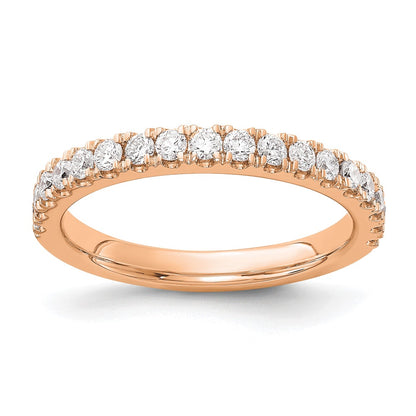 14K Rose Gold 1/2 carat Lab Grown Diamond VS/SI+ G+ Complete Wedding Band Ring