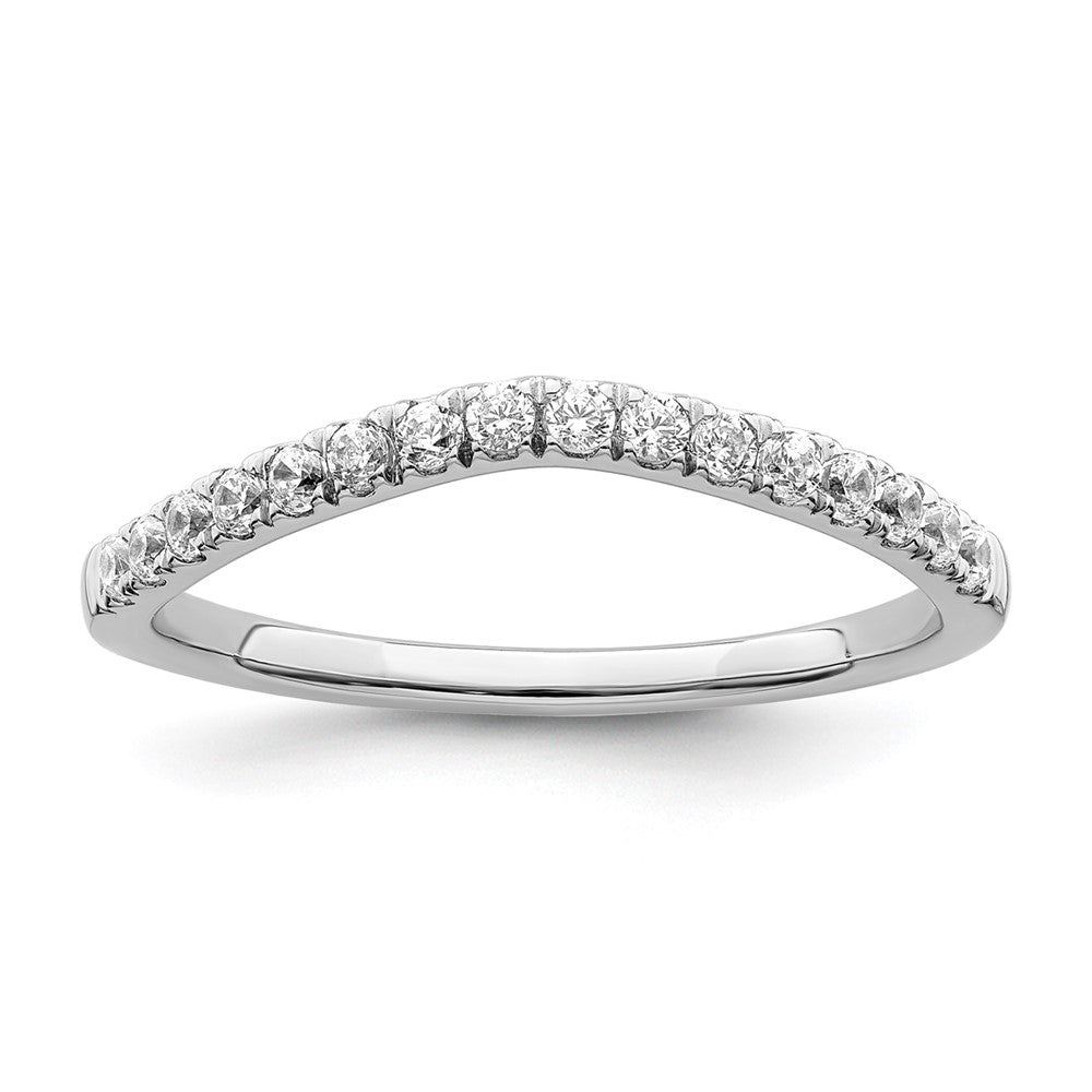True Origin 14K White Gold 1/2 carat Lab Grown Diamond VS+ F+ Set of Two Complete Wedding Band Rings