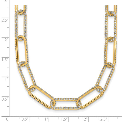 True Origin 14K Yellow Gold 8 5/8 carat Lab Grown Diamond VS+ F+ 18 in Complete Link Necklace