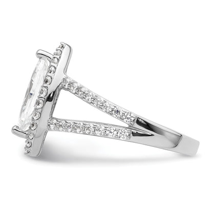 14K White Gold Halo Plus (Holds 2 carat (12x6mm) Marquise Center) 1 carat Diamond Semi-Mount Engagement Ring