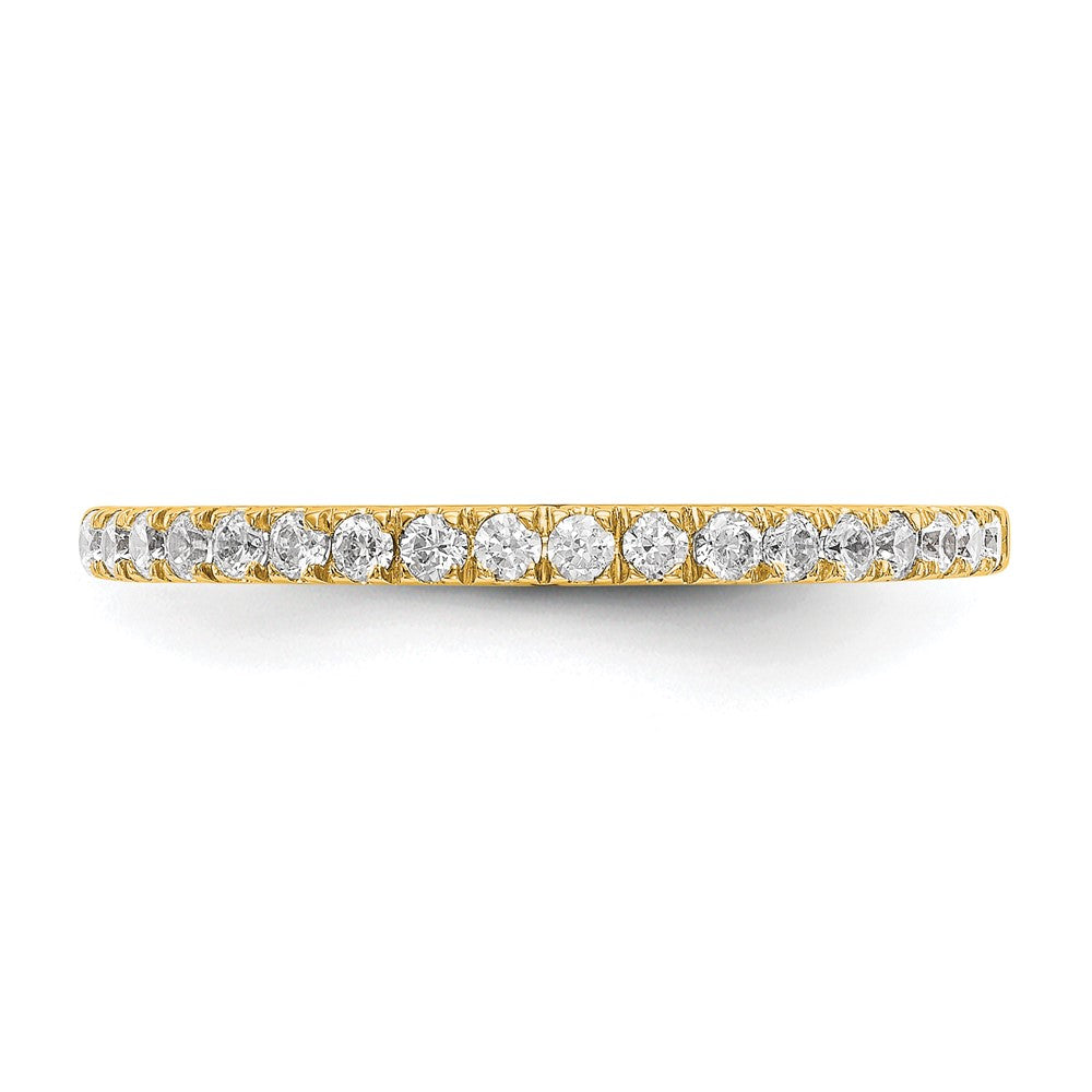 True Origin 14K Yellow Gold 3/8 carat Lab Grown Diamond VS+ F+ Complete Wedding Band Ring