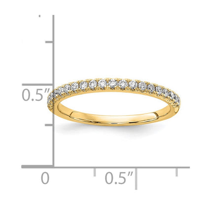14K Yellow Gold 1/4 carat Lab Grown Diamond VS/SI+ G+ Complete Wedding Band Ring