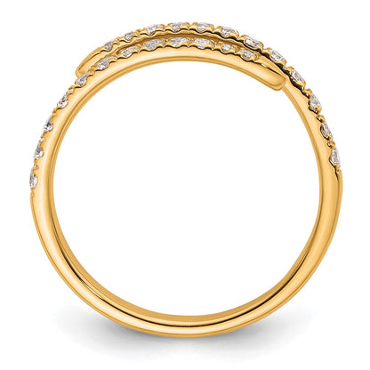 True Origin 14K Yellow Gold 3/8 carat Lab Grown Diamond VS+ F+ Complete Fashion Wedding Band Ring