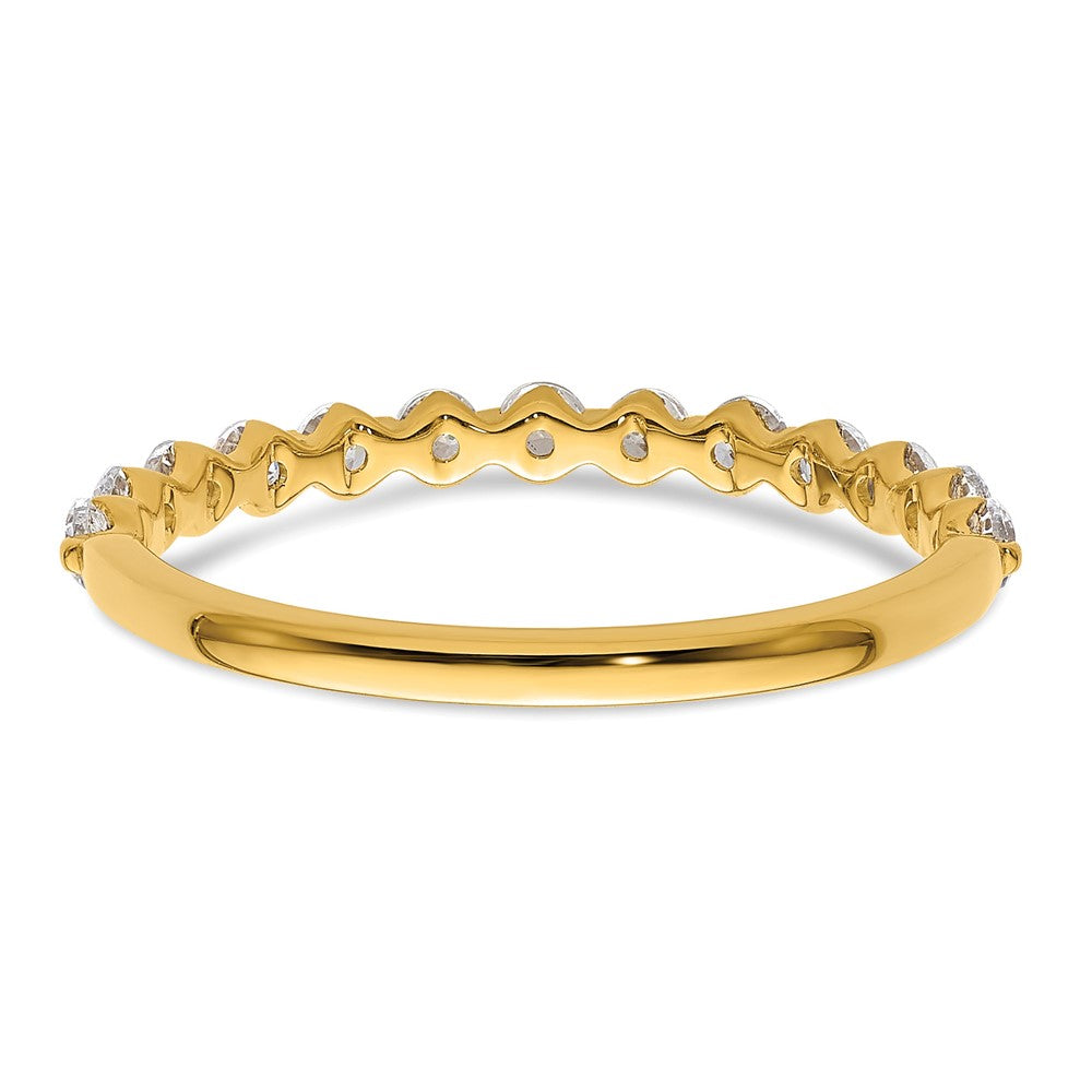 True Origin 14K Yellow Gold 1/2 carat Lab Grown Diamond VS+ F+ Complete Wedding Band Ring