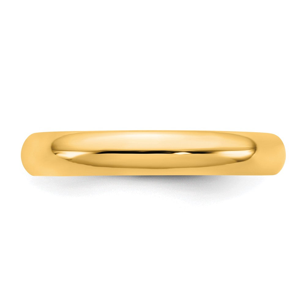 14K Yellow Gold 3.5mm Standard Comfort Fit Wedding Band Ring