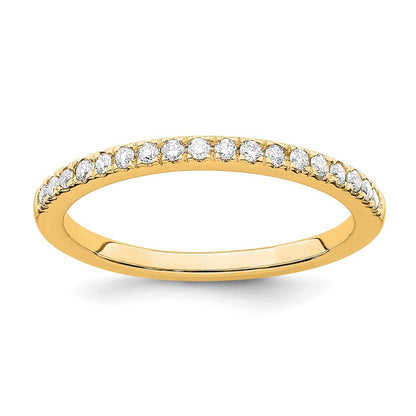 True Origin 14K Yellow Gold 1/5 carat Lab Grown Diamond VS+ F+ Complete Wedding Band Ring