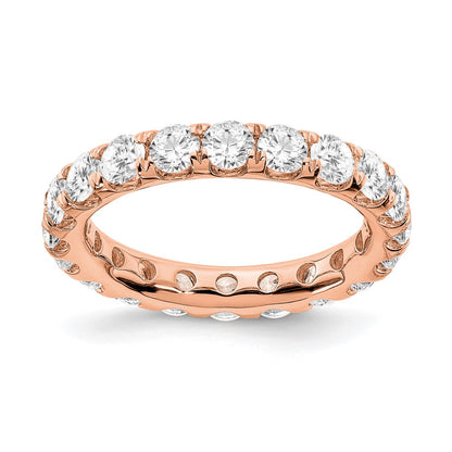 True Origin 14K Rose Gold 3 carat Lab Grown Diamond VS+ F+ Size 8 Complete Eternity Wedding Band Ring