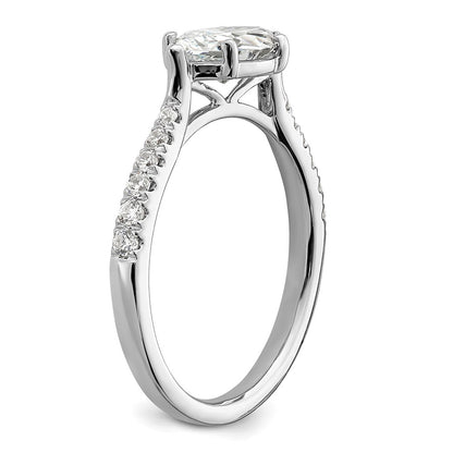 14K White Gold East West (Holds 1 carat (10.5x5.6mm) Marquise Center) 1/5 carat Diamond Semi-Mount Engagement Ring