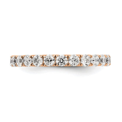 True Origin 14K Rose Gold 1 1/2 carat Lab Grown Diamond VS+ F+ Size 9 Complete Eternity Wedding Band Ring