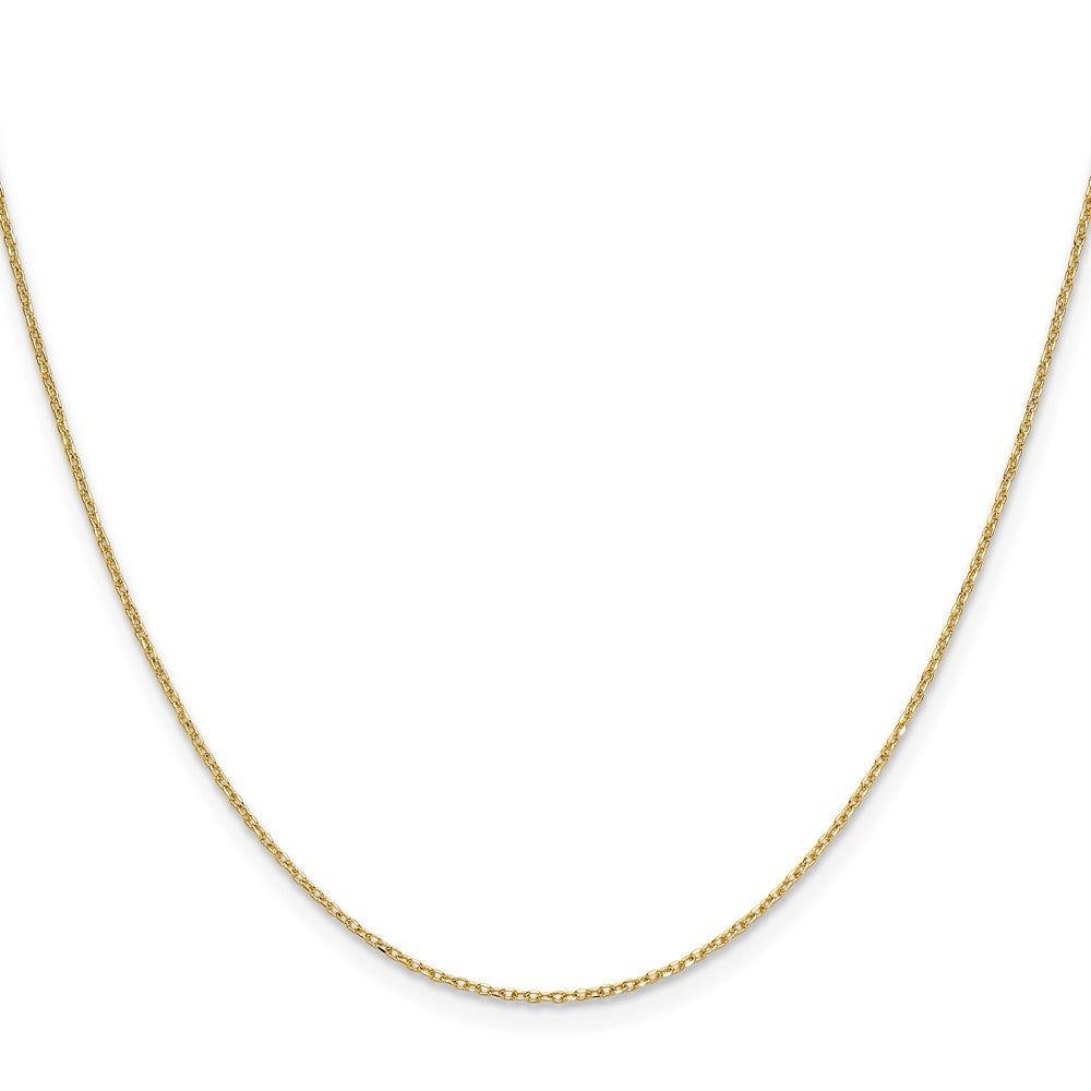 14K Yellow Gold 1.0mm D/C Forzantine Cable 30 Inch Chain