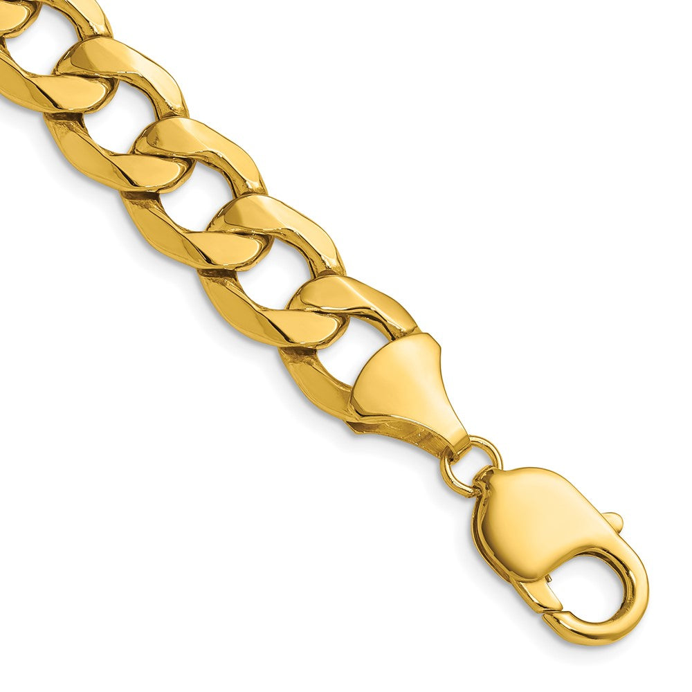 14K Yellow Gold 11.3mm Semi-Solid Curb 26 Inch Chain