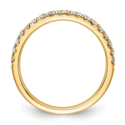 14K Yellow Gold 1/3 carat Lab Grown Diamond VS/SI+ G+ Complete Wedding Band Ring