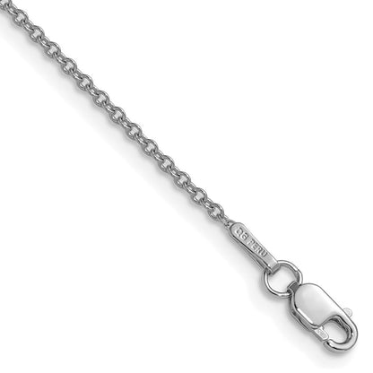 14K White Gold 1.5mm Cable 20 Inch Chain