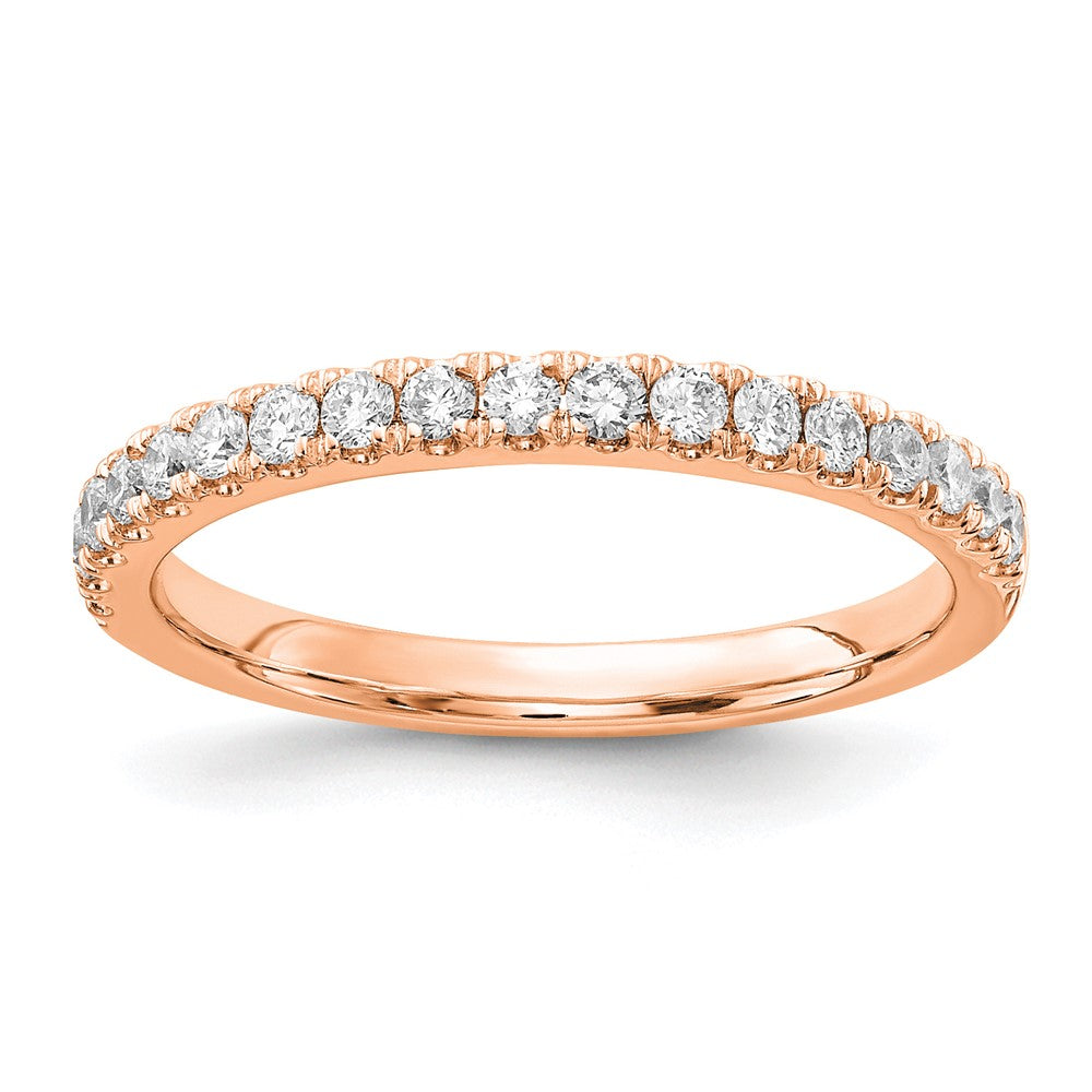 14K Rose Gold 1/3 carat Lab Grown Diamond VS/SI+ G+ Complete Wedding Band Ring