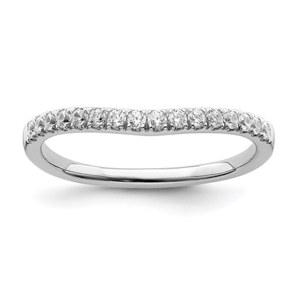 True Origin 14K White Gold 1/2 carat Lab Grown Diamond VS+ F+ Set of Two Complete Wedding Band Rings