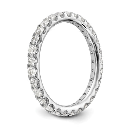 True Origin 14K White Gold 1 carat Lab Grown Diamond VS+ F+ Size 9 Complete Eternity Wedding Band Ring