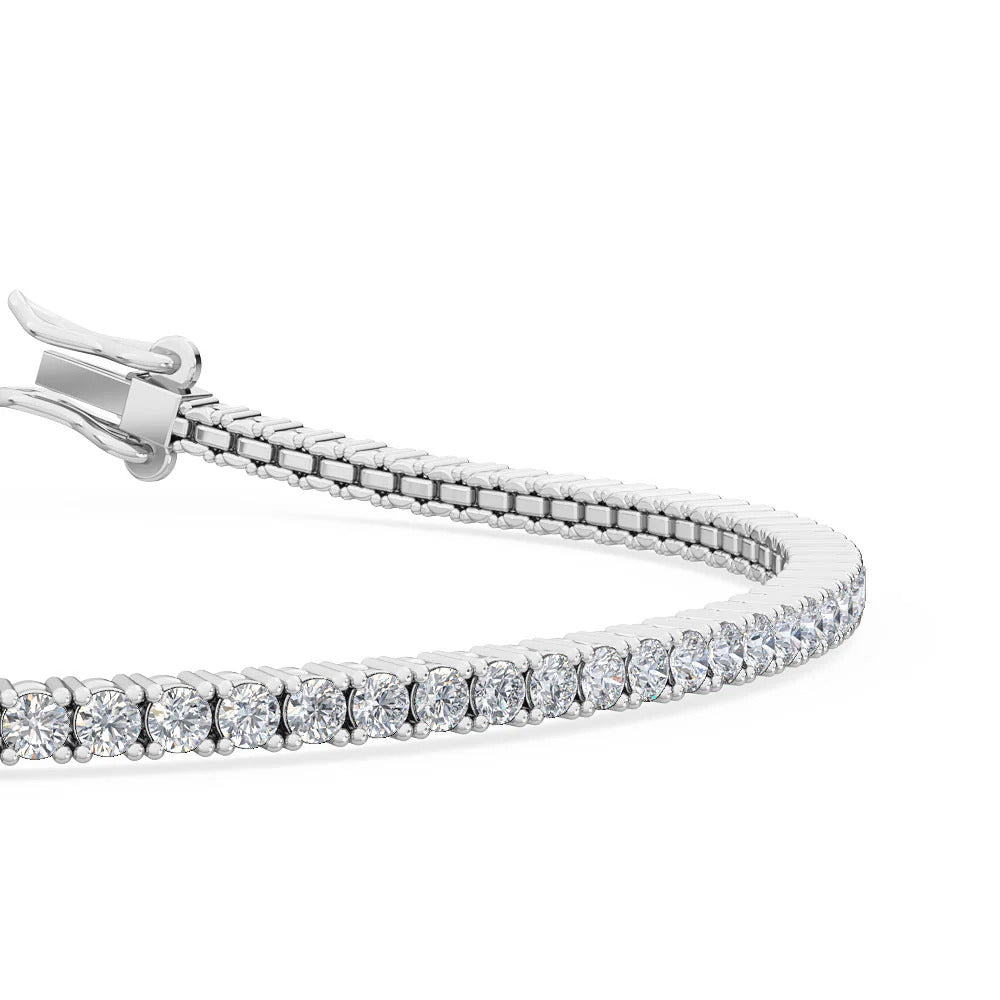 2.0 ct. tw. Classic Four-Prong Natural Diamond Tennis Bracelet in 18K White Gold