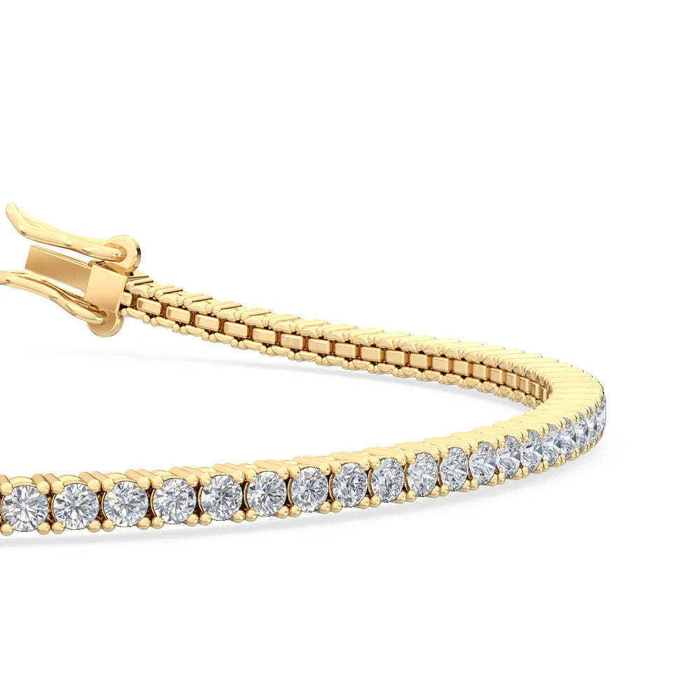 2.0 ct. tw. Classic Four-Prong Natural Diamond Tennis Bracelet in 14K Yellow Gold