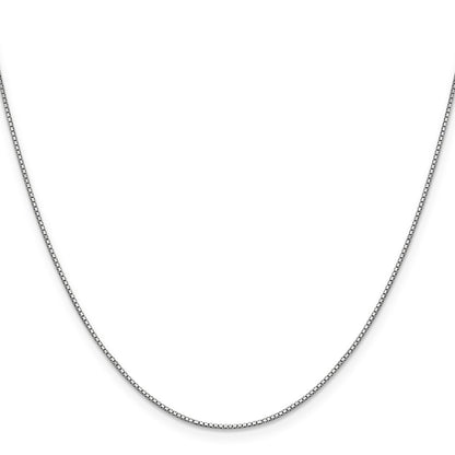 24 Inch 14K White Gold .9mm Box Chain Necklace