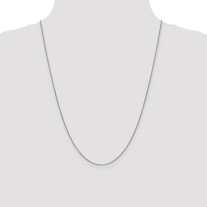 24 Inch 14K White Gold .9mm Box Chain Necklace