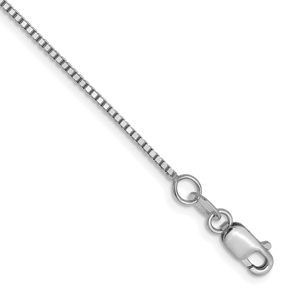 24 Inch 14K White Gold .9mm Box Chain Necklace