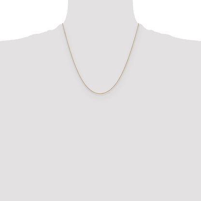 2 Inch 14K Yellow Gold .8mm Round Cable Chain Necklace