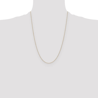 24 Inch 14K Yellow Gold .8mm Round Cable Chain Necklace