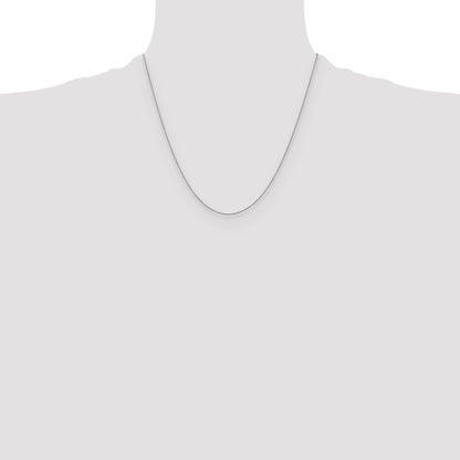 2 Inch 14K White Gold .8mm Round Cable Chain Necklace