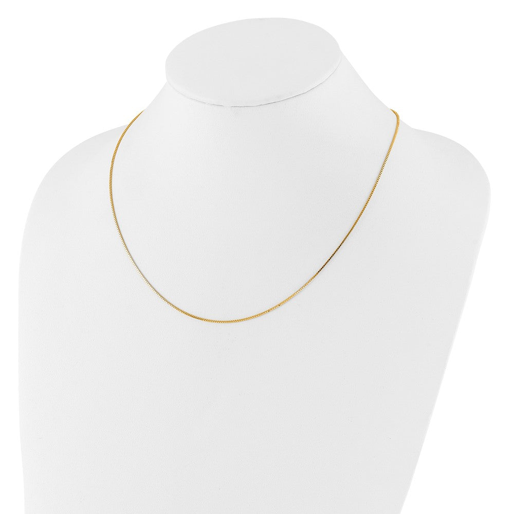 3 Inch 14K Yellow Gold Adjustable .9mm Box Chain Necklace