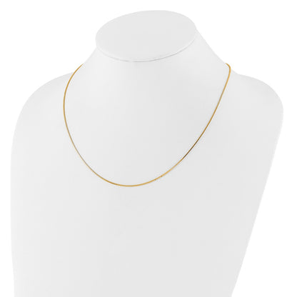 3 Inch 14K Yellow Gold Adjustable .9mm Box Chain Necklace