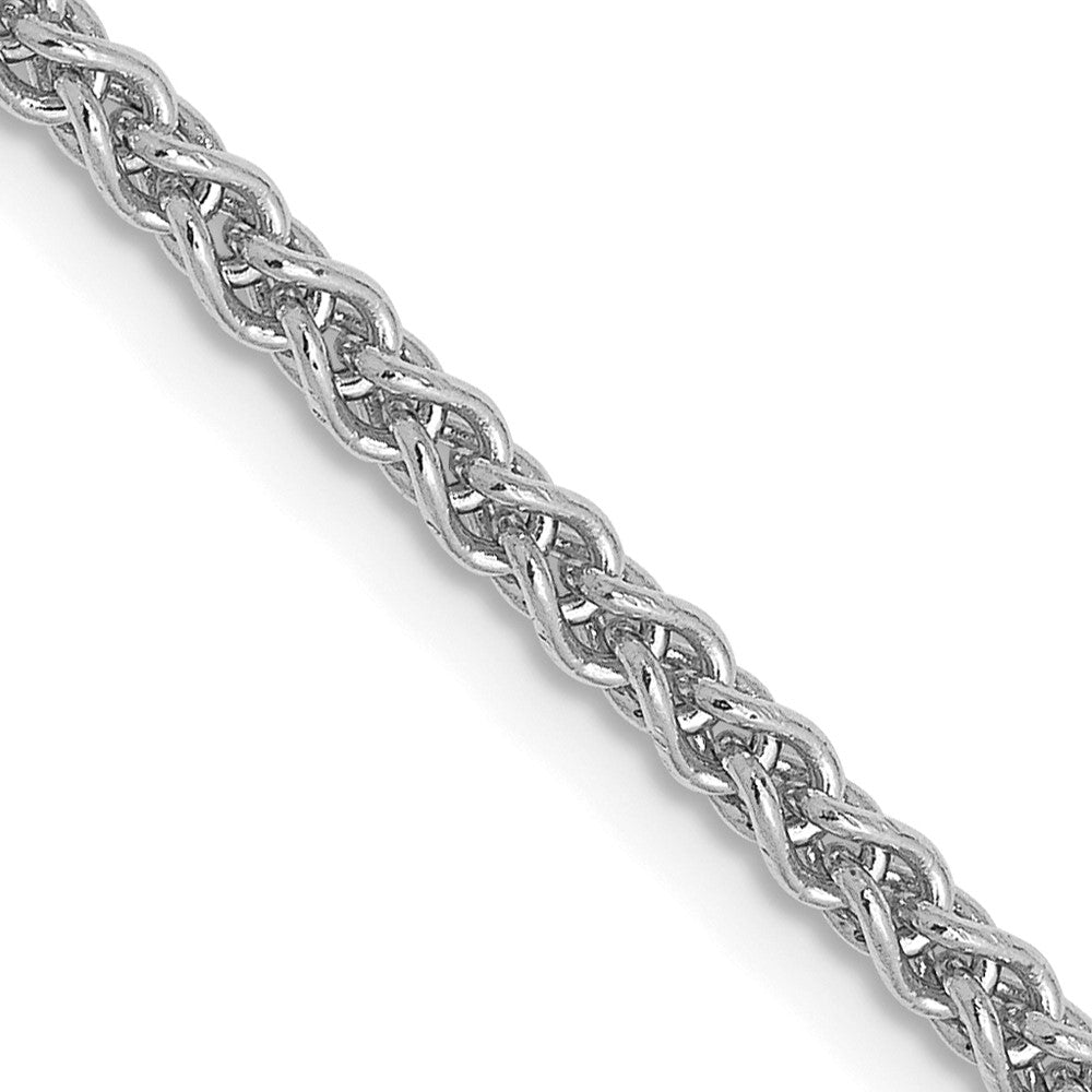 18 Inch 14K White Gold 2.1mm Spiga Chain Necklace