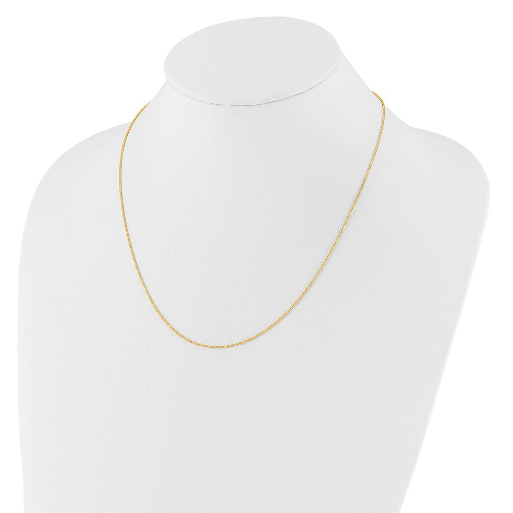3 Inch 14K Yellow Gold Adjustable 1mm Wheat Chain Necklace
