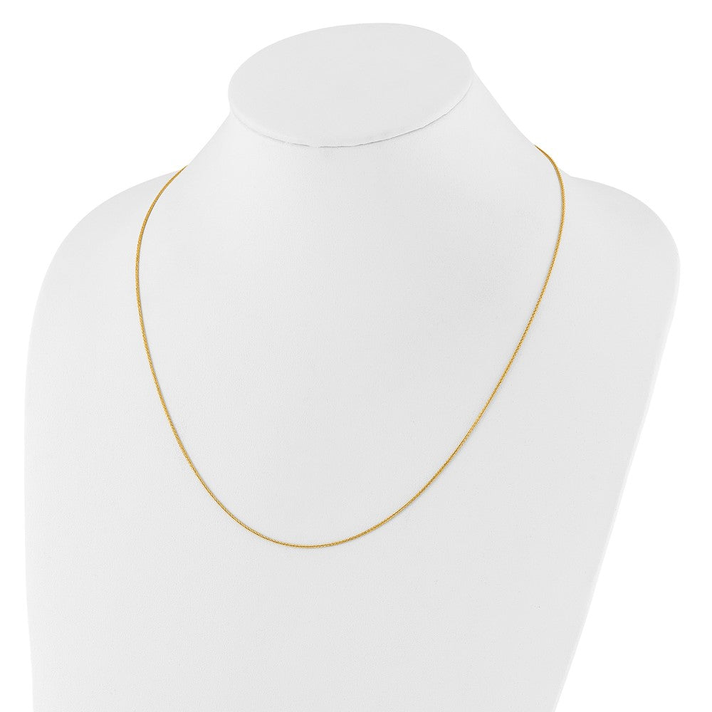 26 Inch 14K Yellow Gold Adjustable 1mm Wheat Chain Necklace